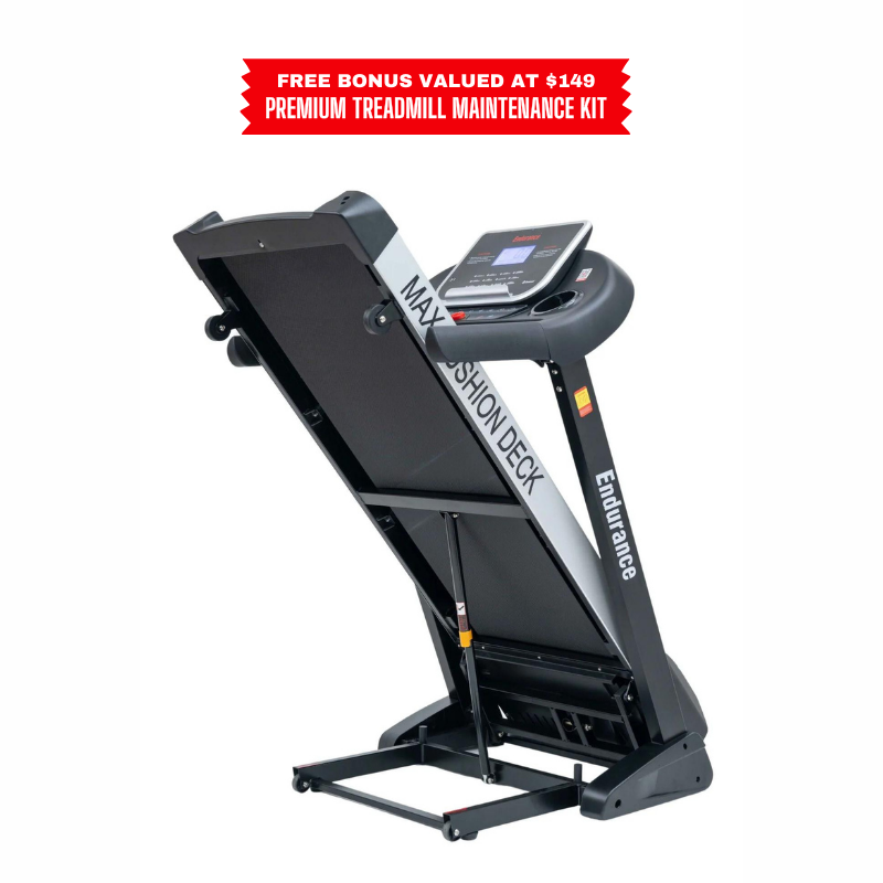 Endurance Predator Treadmill - folded right side view