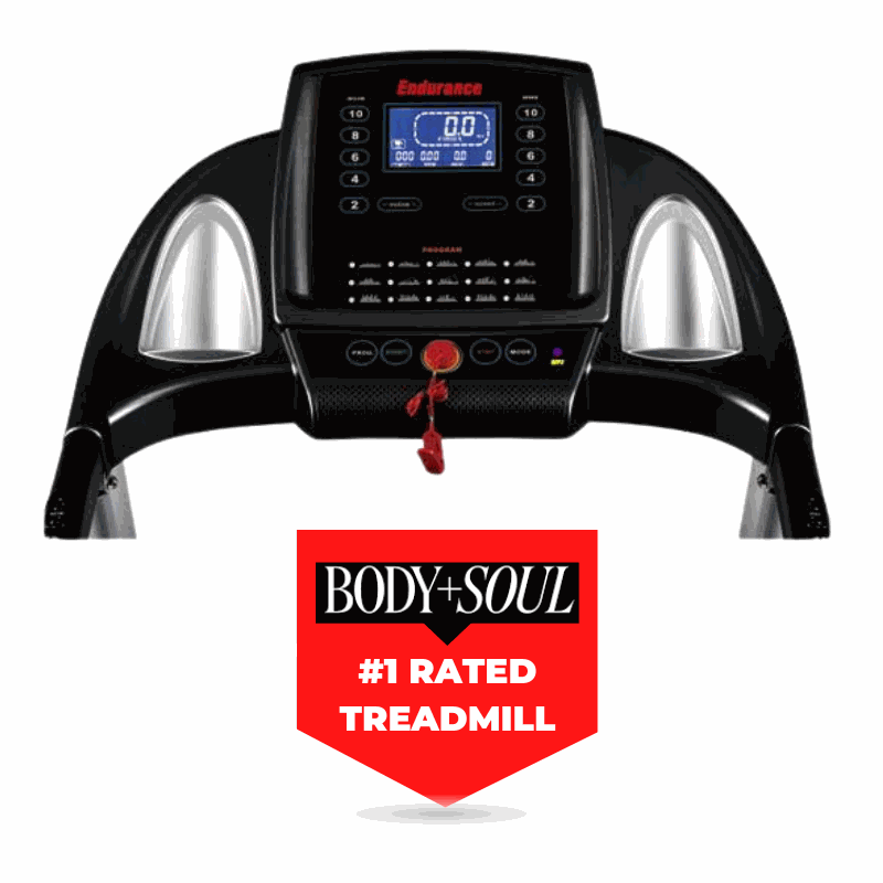 Endurance SPT Treadmill console with digital display and foldable design for easy home setup