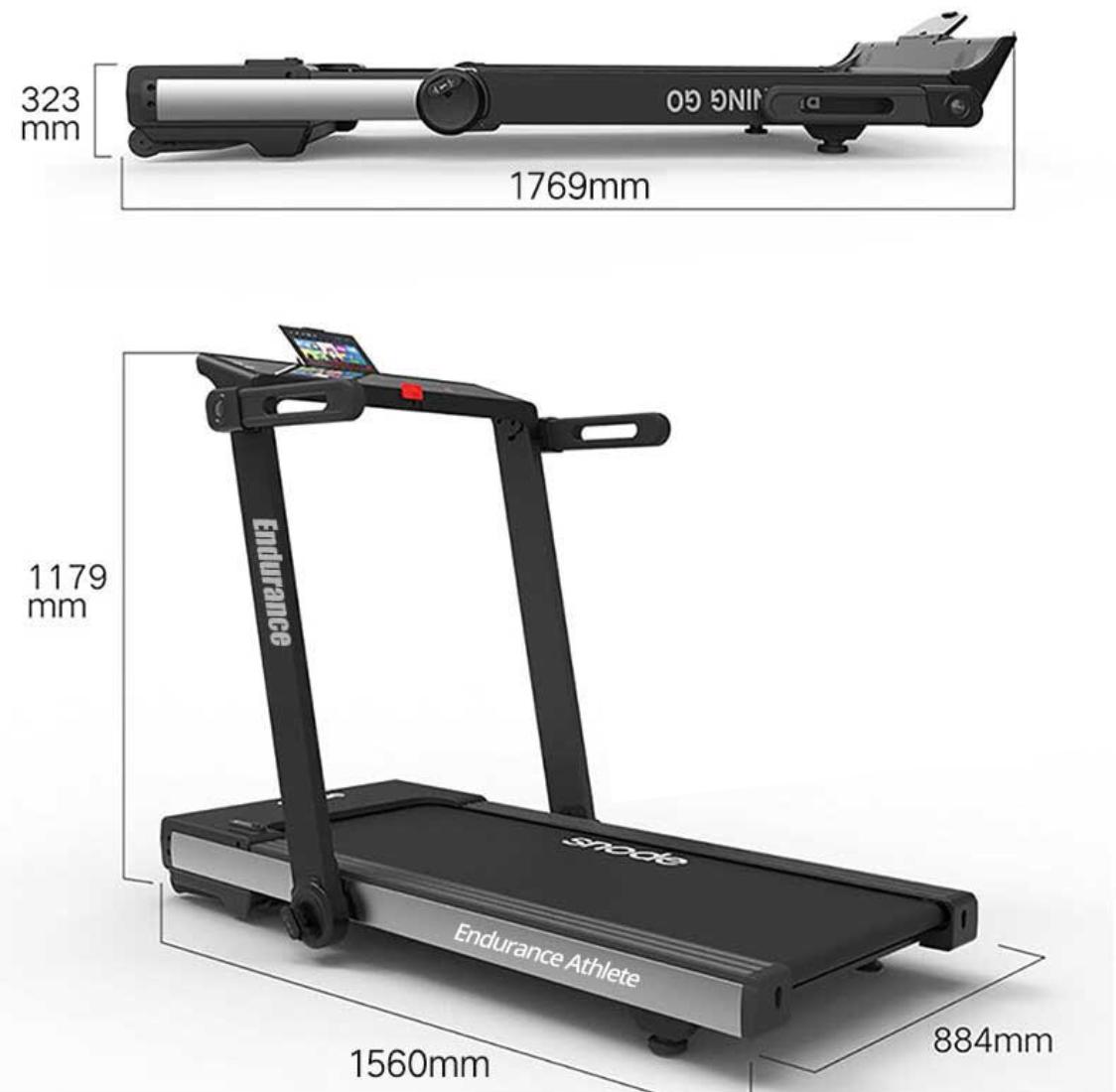 Endurance Athlete Treadmill with sizes