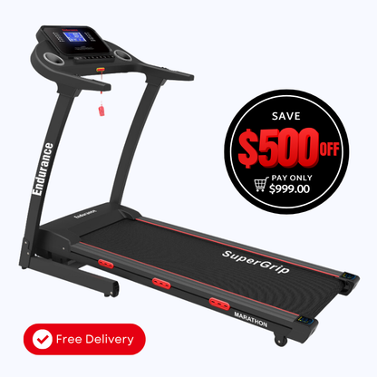 Endurance Marathon Treadmill with sale logo